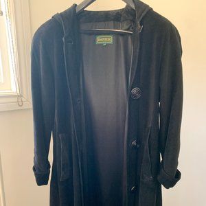 Vintage Suede Hooded Coat